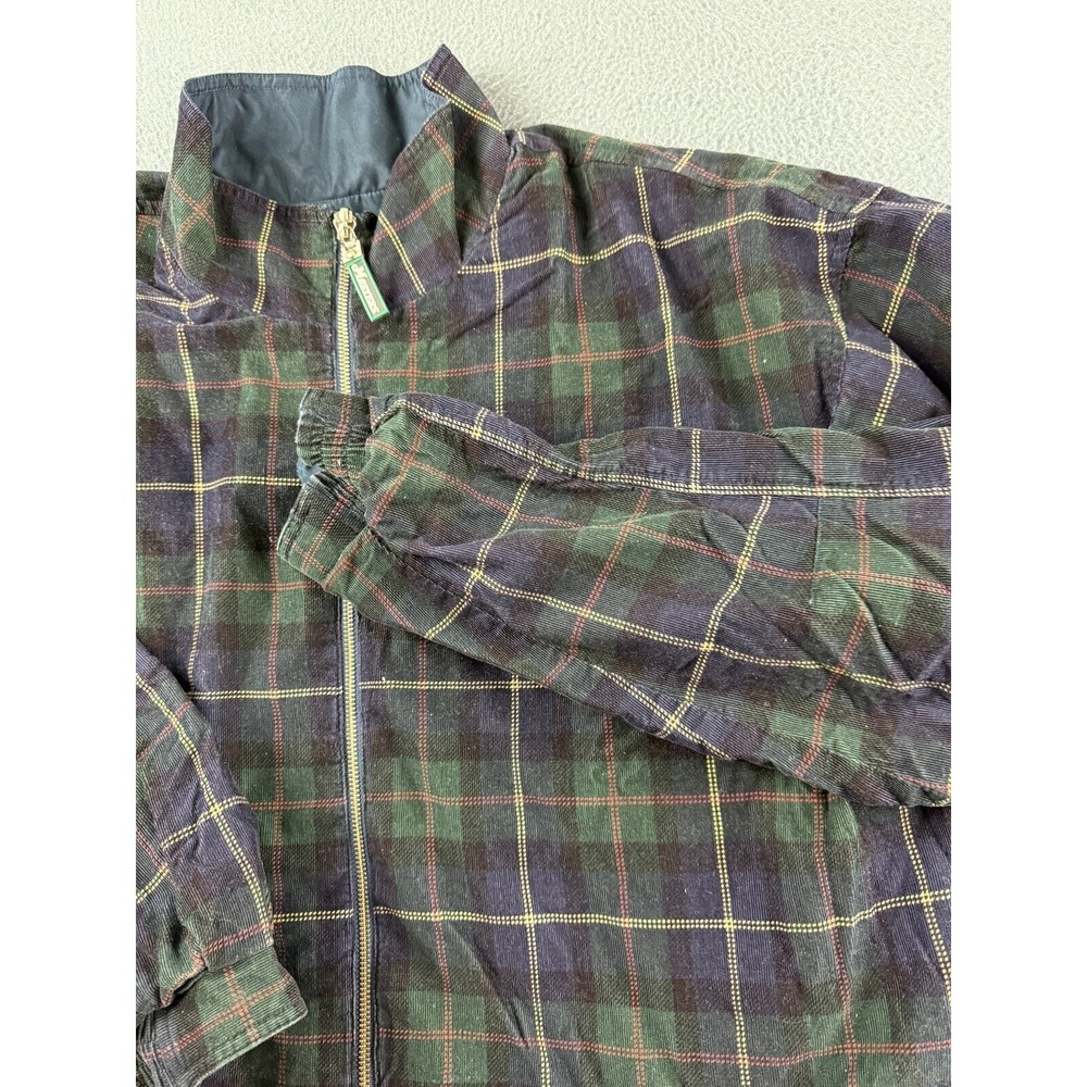 Masters Collection Jacket Men's XL Green Golf Plaid Reversible Hooded‎ Softshell - Picture 4 of 14